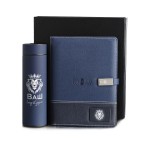 Подарочный набор с термосом и смарт-ежедневником Premium, Синий, арт. Gift-201