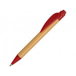 Ручка шариковая «Листок» светло-коричневый/красный