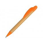 Ручка шариковая «Листок» светло-коричневый/оранжевый
