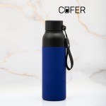 Термобутылка Button Black чёрный с синим