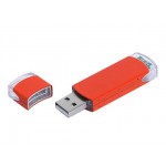 USB 2.0- флешка промо на 16 Гб прямоугольной классической формы оранжевый