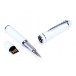 USB 2.0- флешка на 16 Гб в виде ручки с мини чипом белый