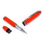 USB 2.0- флешка на 16 Гб в виде ручки с мини чипом оранжевый