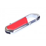 USB 2.0- флешка на 32 Гб в виде карабина серебристый/красный