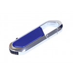 USB 2.0- флешка на 32 Гб в виде карабина серебристый/синий