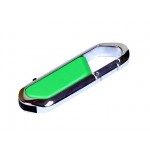 USB 2.0- флешка на 32 Гб в виде карабина серебристый/зеленый