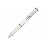 Ручка пластиковая шариковая «Nash» белый прозрачный/серебристый