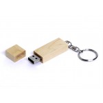 USB 2.0- флешка на 32 Гб прямоугольная форма, колпачок с магнитом натуральный