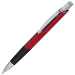 SQUARE, ручка шариковая с грипом, зеленый/хром, металл Красный