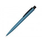 Ручка шариковая металлическая «Lumos M» soft-touch голубой/черный