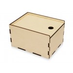 Деревянная подарочная коробка-пенал, М натуральный