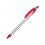 Ручка пластиковая шариковая «Каприз Сильвер» серебристый/красный