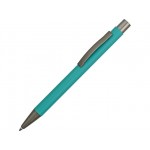 Ручка металлическая soft-touch шариковая «Tender» бирюзовый/серый