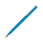 Ручка пластиковая шариковая «Наварра» голубой матовый/серебристый