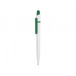 Ручка пластиковая шариковая «Этюд» белый/зеленый