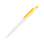 Ручка пластиковая шариковая «Этюд» белый/желтый