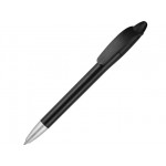 Ручка пластиковая шариковая «Айседора» черный матовый/серебристый