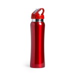 Бутылка для воды SMALY с трубочкой, белый, 800 мл,  нержавеющая сталь Красный