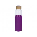 Стеклянная бутылка для воды в силиконовом чехле «Refine» фиолетовый
