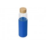 Стеклянная бутылка для воды в силиконовом чехле «Refine» синий
