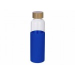 Стеклянная бутылка для воды в силиконовом чехле «Refine» темно-синий