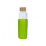 Стеклянная бутылка для воды в силиконовом чехле «Refine» зеленое яблоко