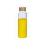 Стеклянная бутылка для воды в силиконовом чехле «Refine» желтый