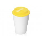 Пластиковый стакан с двойными стенками «Take away» белый/желтый