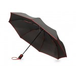 Зонт складной «Motley» с цветными спицами черный/красный