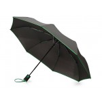 Зонт складной «Motley» с цветными спицами черный/зеленый