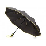 Зонт складной «Motley» с цветными спицами черный/желтый