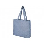 Эко-сумка с клинчиком «Pheebs» из переработанного хлопка синий