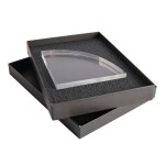 Награда SEGMENT в подарочной коробке, прямые грани матовые, дуга с фаской, 140х140х25 мм, акрил прозрачный