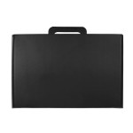 Коробка с ручкой подарочная, размер 37x25 x10 см,24x 36x 10 см, картон, самосборная, черная черный