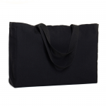 Сумка шопер с кнопкой полиэстер/хлопок 48*32*12, 340, 252, Чёрный (20) (ONE SIZE)