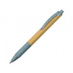 Ручка из бамбука и переработанной пшеницы шариковая «Nara» дерево/синий