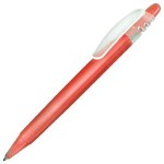X-8 FROST, ручка шариковая, фростированный белый, пластик Красный