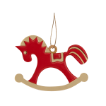 Ёлочная игрушка Лошадка красный