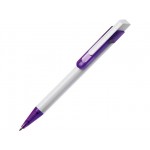 Ручка пластиковая шариковая «Бавария» белый/ фиолетовый