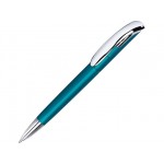 Ручка пластиковая шариковая «Нормандия» голубой металлик/серебристый