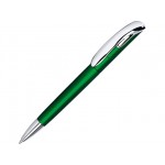 Ручка пластиковая шариковая «Нормандия» зеленый металлик/серебристый