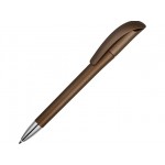 Ручка пластиковая шариковая «Сорос» коричневый/серебристый