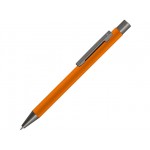 Ручка металлическая шариковая «Straight Gum» soft-touch с зеркальной гравировкой оранжевый
