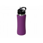 Бутылка спортивная из стали «Коста-Рика», 600 мл фиолетовый/черный/серебристый
