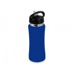 Бутылка спортивная из стали «Коста-Рика», 600 мл синий/черный/серебристый