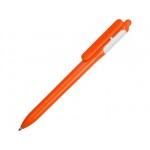 Ручка пластиковая шариковая «Пинсон» оранжевый/белый