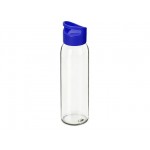 Стеклянная бутылка  «Fial», 500 мл прозрачный/синий