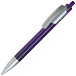 TRIS LX SAT, ручка шариковая, прозрачный красный/серебристый, пластик Фиолетовый