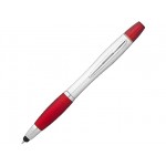 Ручка-стилус шариковая «Nash» с маркером красный/серебристый
