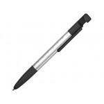 Ручка-стилус металлическая шариковая «Multy» серебристый/черный